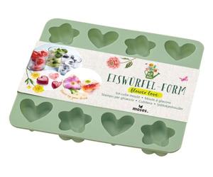 moses. Molde para cubitos de hielo con forma de flores y corazones, de silicona apta para lavavajillas, para 16 cubitos de hielo, bombones y decoración