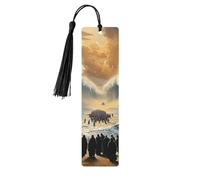 Moses Parted The Red Sea - Marcapáginas de madera con impresión de doble cara, 5 piezas, regalos para mujeres para amantes de los libros, accesorios geniales para cuadernos, regalos de cumpleaños para