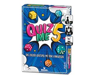 moses. Quiz Me 5 - Juego de Preguntas con 5 Pistas, Factor de Suerte y 200 soluciones, Juego de conocimientos y Fiestas para Familia, Amigos y Adultos a Partir de 12 años, Color Blanco