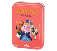 moses. Rummy para niños, Juego de Cartas fácil con Forma de Cuenta, Juego de Aprendizaje y Estrategia en Caja de Metal para Viajes, Juego Familiar a Partir de 5 años, Amarillo