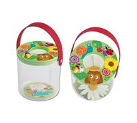 moses. Vaso grande con lupa de madera con forma de escarabajo para gatear, mini terrario con 3 aumentos y agujeros de aire, lupa para niños, ideal para observación de la naturaleza, color marrón