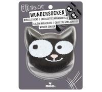 moses Wundersocken Ed The Cat-Calcetines mágicos, Negro, 38 Mujeres