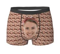MOSGDBV Calzoncillos Boxer Personalizados para Hombre Ropa Interior Personalizada con Foto de Cara a Medida Regalo Divertido y Único para Novio o Marido en Aniversarios, Cumpleaños y Bodas