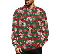 MOSGDBV Sueter Personalizada Unisex Agrega Tu Texto/Imagen/Foto, DiseñA Tu Propio Sweater O Jersey Personalizado con Cuello Redondo, Regalo Creativo para Cumpleaños, Navidad o Uso Diario 4XL