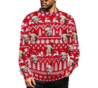MOSGDBV Sueter Personalizada Unisex Agrega Tu Texto/Imagen/Foto, DiseñA Tu Propio Sweater O Jersey Personalizado con Cuello Redondo, Regalo Creativo para Cumpleaños, Navidad o Uso Diario M