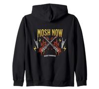 Mosh Now Regret Tomorrow Festival Metal Rock Humor Sudadera con Capucha