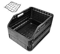 MOSHAY Cesta Trasera Plegable para Bicicleta, diseño Patentado, fácil de Instalar, Cesta Trasera de Almacenamiento de Bicicleta con Gran Capacidad de 32 L, Duradera, Resistente al