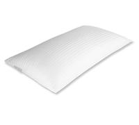 Moshy Almohada Plumón, Fibra Ergotex, Altura Media, Funda Raso 100% Algodón, Diseño Clásico (80 cm)