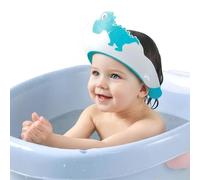 MOSIERRY Gorro de ducha para niños con jarra de baño, visera de baño ajustable, visera de baño para bebé, sombrero de champú para niños de 1 a 9 años, rosa