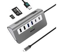 mosirui Estación de acoplamiento USB C 9 en 1 USB C Hub adaptador multipuerto con HDMI 4K, USB 3.0 y USB C3.0, PD100W, SD/TF para Dell XPS, Surface HP Lenovo