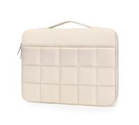 MOSISO 13-14 Pulgadas 360 Funda Protectora Portátil Compatible con Macbook Air/Pro 13,3 Pulgadas, HP, DELL, Lenovo, Transporte Bolsa Rectángulo Acolchado Puffy Bolsa con Bolsillo Horizontal&Asa,Arena