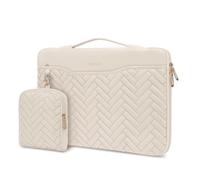MOSISO 13,3 Pulgadas 360 Protección Funda Portátil, 13-13,3 Pulgadas Laptop Sleeve Compatible con MacBook Air/Pro 13 13,6/Pro 14, Acolchada Rectángulo Bolsa con Asa&Bolsillo&Small Caso,Arena