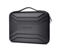 MOSISO 15 a 16 Pulgadas Funda Portátil, 15 6 Pulgadas Waterproof Shockproof Ordenador Bolsa Compatible con MacBook HP DELL, Simétrica Trapezoidal EVA Transporte Laptop Bolsa con Asa,Negro
