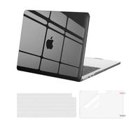 MOSISO 3 en 1 Funda Compatible con MacBook Air 13 Pulgadas 2026-2022 M4/M3/M2, A3240/A3113/A2681, Carcasa Dura para MacBook Air 13,6 Pulgadas&Cubierta Teclado&Pantalla Protector, Cristal Negro