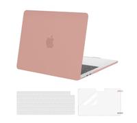 MOSISO 3 en 1 Funda Compatible con MacBook Air 13 Pulgadas 2026-2022 M5 M4 | M3 M2 A3449 A3240 A3113, Carcasa Dura para MacBook Air 13,6"&Cubierta Teclado&Pantalla Protector,Rosa Salmón