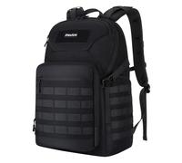 MOSISO 30L Mochila Táctica Militar para Hombre, Mochila de 3 Días para Emergencias, Mochila de Senderismo con Portabotellas para Deportes, Senderismo, Acampada, Entrenamiento, Negro