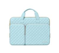 MOSISO 360 Funda para Portátil, 13-13,3 Pulgadas Laptop, Compatible con MacBook Air/Pro,Compatible con MacBook Pro 14 M3 M2 M1 2024-2021, Bolsa Rellena Plana con 2 Bolsillos&Asa&Cinturón,Azul Hielo