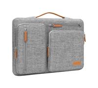 MOSISO 360 Funda Portátil 13,3 Pulgadas, 13 a 13,3 Pulgadas Laptop Bolsa Compatible con MacBook Air/Pro 13/Pro 14, HP Acer, Bolsa Lateral Abierta con 4 Bolsillos con Cremallera&Mango,Gris