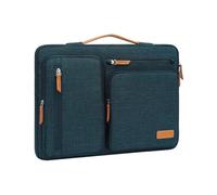 MOSISO 360 Funda Portátil 14 Pulgadas, 14 Pulgadas Laptop Bolsa Compatible con HP Lenovo DELL ASUS Acer, DELL Latitude, Lenovo, Bolsa Lateral Abierta con 4 Bolsillos con Cremallera&Mango,Verde Teal
