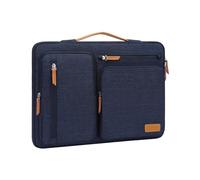 MOSISO 360 Funda Portátil 14 Pulgadas, 14 Pulgadas Laptop Bolsa Compatible con HP Lenovo DELL ASUS Acer, DELL Latitude, Lenovo, Bolsa Lateral Abierta con 4 Bolsillos con Cremallera&Mango,Azul Marino