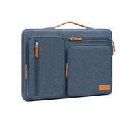 MOSISO 360 Funda Portátil 16 Pulgadas, 15 a 15,6 Pulgadas Laptop Bolsa Compatible con MacBook Pro 16, HP, Acer, DELL, Bolsa Lateral Abierta con 4 Bolsillos con Cremallera&Mango,Azul Haze