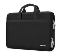 MOSISO 360 Funda Portátil Protectora Compatible con MacBook Air/Pro, 13-13,3 Pulgadas Notebook, Compatible con MacBook Pro 14 M4 M3 M2 M1 2024-2021, Matching Color Manga Bolsa con Cinturón,Negro