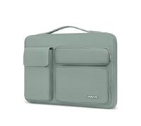 MOSISO 360 Protección Funda Portátil 14 Pulgadas, Compatible con HP Lenovo | Dell ASUS Acer, HP Stream, Dell Latitude y Lenovo, Bolsa Abierta Lateral con 2 Alzas&1 Bolsillos con Solapa, Verde Antiguo