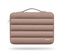 MOSISO 360 Protector Funda Portátil 13 a 13,3 Pulgadas, Puffy Llevar Laptop Compatible con MacBookAir 13 13,6/Pro 13/14, HP, DELL, ASUS, Lenovo, Vertical Pólister Side Open Bolsa con Asa,Marrón