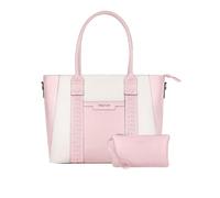 MOSISO Bolsa Portátil para Mujeres, 15,6 Pulgadas Cuero PU Bolsa Trabajo con Tiras Doble Tejido&Bolso Embrague, Impermeable Maletín Ordenador Bolso Hombro para Oficina de Negocios,Rosa