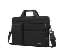 MOSISO Bolso Bandolera Portátil 17,3 Pulgadas, 17-17,3 Pulgadas Maletín Compatible con ACEMAGIC/HP/Ideapad/Acer/HP con 2 Bolsillos Elevados&1 Solapa&1 Bolsillo Horizontal&Asa&Cinturón,Negro