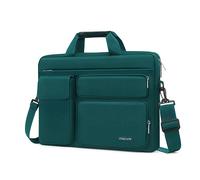 MOSISO Bolso Bandolera Portátil, Maletín con 2 Bolsillos Elevados&1 Solapa&1 Bolsillo Horizontal&Asa&Cinturón, Compatible con MacBook HP Lenovo Dell ASUS Acer, Teal Verde, 16 Pulgadas