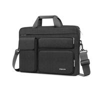 MOSISO Bolso Bandolera Portátil, Maletín con 2 Bolsillos Elevados&1 Solapa&1 Bolsillo Horizontal&Asa&Cinturón, Compatible con MacBook HP Lenovo Dell ASUS Acer, Gris Pizarra, 16 Pulgadas