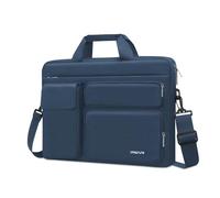MOSISO Bolso Bandolera Portátil, Maletín con 2 Bolsillos Elevados&1 Solapa&1 Bolsillo Horizontal&Asa&Cinturón, Compatible con MacBook HP Lenovo Dell ASUS Acer, Azul Haze, 16 Pulgadas