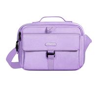 MOSISO Cámara Hombro Bolsa Caso Crossbody Sling Monedero, DSLR/SLR/sin Espejo Compacto Acolchado Foto Bolso con Cubierta Lluvia Compatible con Canon/Nikon/Sony Cámaras y Lentes,Púrpura