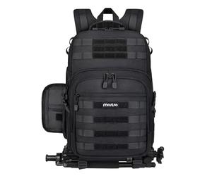 MOSISO Cámara Mochila Bolsa Táctica para Cámara Estuche con Soporte para Trípode&Compartimento para Computadora Portátil 15-16 pulgadas Compatible con Canon/Nikon/Sony/DJI Mavic Drone, Negro