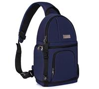 MOSISO Camera Bandolera, DSLR/SLR/Mirrorless Cámara Funda Shockproof Fotografía Cámara Mochila con Soporte Trípode&Insertos Modulares Extraíbles Compatible con Canon/Nikon/Sony/Fuji,Azul Marino