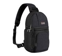 MOSISO Camera Bandolera, DSLR/SLR/Mirrorless Cámara Funda Shockproof Fotografía Cámara Mochila con Soporte Trípode&Insertos Modulares Extraíbles Compatible con Canon/Nikon/Sony/Fuji,Negro