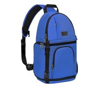MOSISO Camera Bandolera, DSLR/SLR/Mirrorless Cámara Funda Shockproof Fotografía Cámara Mochila con Soporte Trípode&Insertos Modulares Extraíbles Compatible con Canon/Nikon/Sony/Fuji,Azul Real
