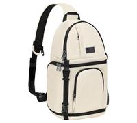 MOSISO Camera Bandolera, DSLR/SLR/Mirrorless Cámara Funda Shockproof Fotografía Cámara Mochila con Soporte Trípode&Insertos Modulares Extraíbles Compatible con Canon/Nikon/Sony/Fuji,Beige