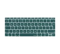 MOSISO Cubierta del Teclado Compatible con MacBook Pro 13 2017 2016 sin Touch Bar A1708, Ultra Delgado Protectora (EU Layout),Compatible con MacBook 12 Pulgadas A1534, Trullo Profundo