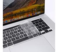 MOSISO Cubierta del Teclado Compatible con MacBook Pro 13 2020 A2338 M1 A2289 A2251,Compatible con MacBook Pro 16 A2141 con Touch ID & Pantalla Retina, Ultra Uelgado TPU Protectora Piel, Transparente