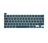 MOSISO Cubierta Teclado Compatible con MacBook Pro 13 Pulgadas 2024-2020 M2 M1 A2338 A2289 A2251, Compatible con MacBook Pro 16 2020 2019 A2141 Touch ID, Piel Protectora de Silicona,Trullo Profundo