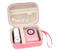 MOSISO Estuche para Cámara Compatible con ESOXOFFORE/Dylanto/DUDUDRAGON/GKTZ/Dafotil/Careenoah/Aasonida, Cámaras Impresión Instantánea para Niños, Bolsa Organizadora Portátil Cámara Digital,Rosa