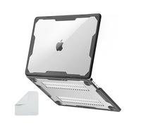 MOSISO Funda Compatible con MacBook Air 13,6 Pulgadas 2022-2024 A3113 M3 A2681 M2 Chip,Geométrica Simétrica de Trabajo Pesado Funda de Plástico de Cáscara Dura con TPU Bumper&Paño de Pulido,Cristal