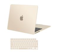 MOSISO Funda Compatible con MacBook Air 13,6 Pulgadas M5 M4 M3 M2 2026 2025-2022 A3449 A3240 A3113 A2681, Plástico Carcasa Dura para MacBook Air 13 Pulgadas y Cubierta Teclado, Starlight