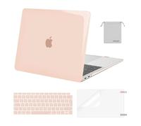 MOSISO Funda Compatible con MacBook Air 13 Pulgadas M1 2021 2020 2019 2018, Plástico Carcasa para Macbook Air 13 Pulgadas A2337 A2179 A1932&Teclado Cubierta&Protector Pantalla&Bolsa,Naranja Russet