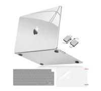 MOSISO Funda Compatible con MacBook Air 13 Pulgadas M2 M3 M4 2025-2022 A3240 A3113 A2681, Surpass Natural Beauty Carcasa para MacBook Air 13,6&Teclado Tapa&Pantalla Película&Tipo C,Crystal Claro