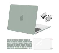 MOSISO Funda Compatible con MacBook Air 13 Pulgadas M5 M4 M3 M2 2026-2022 | A3449 A3240 A3113 A2681,Carcasa para Macbook Air 13,6&Teclado Tapa&Pantalla Protector&Adaptador Tipo C,Verde Antiguo