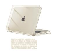 MOSISO Funda Compatible con MacBook Air 13 Pulgadas M5 M4 M3 M2 2026 2025-2022 A3449 A3240 A3113 A2681, Plástico Carcasa Dura para MacBook Air 13,6 Pulgadas y Cubierta Teclado, Cristal Starlight