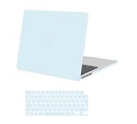MOSISO Funda Compatible con MacBook Air 13 Pulgadas M5 M4 M3 M2 2026 2025-2022 A3449 A3240 A3113 A2681, Plástico Carcasa Dura para MacBook Air 13,6 Pulgadas y Cubierta Teclado, Nube Azul